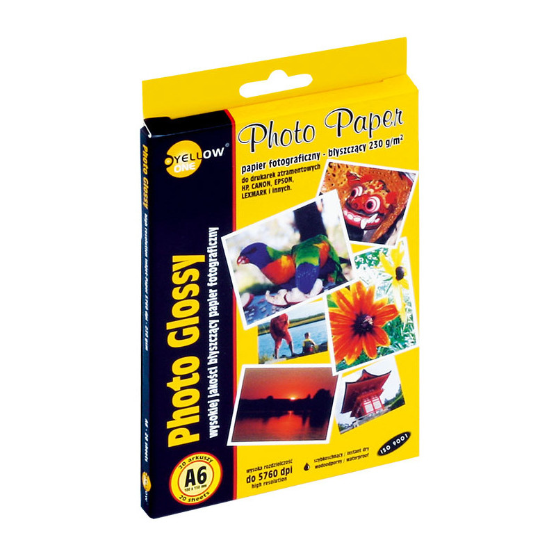 PAPIER FOTO YELLOW ONE A6 230g BŁYSK (20)