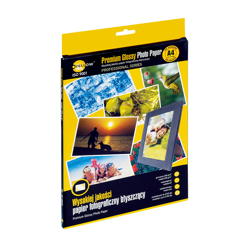 PAPIER FOTO YELLOW ONE A4 200g PREMIUM BŁYSK (20)