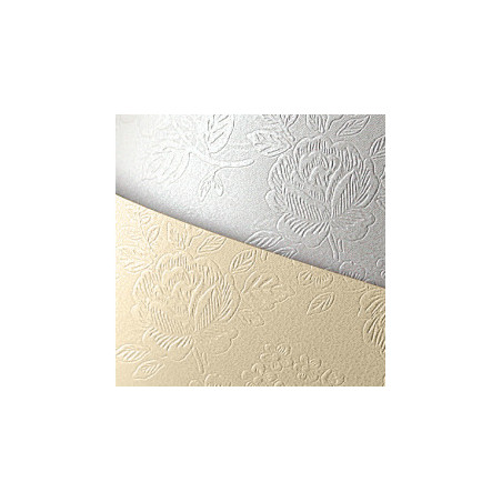 KARTON OZDOBNY A4/220g FLORAL DIAMENTOWA BIEL (20)