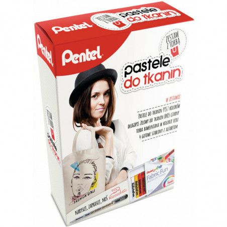 PASTELE DO TKANIN PENTEL 7 KOLORÓW + TORBA