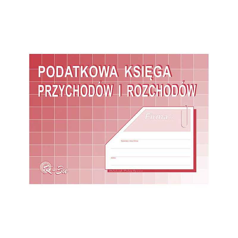 PODATKOWA KSIĘGA PRZYCHODÓW I ROZCHODÓW A5 32 KART