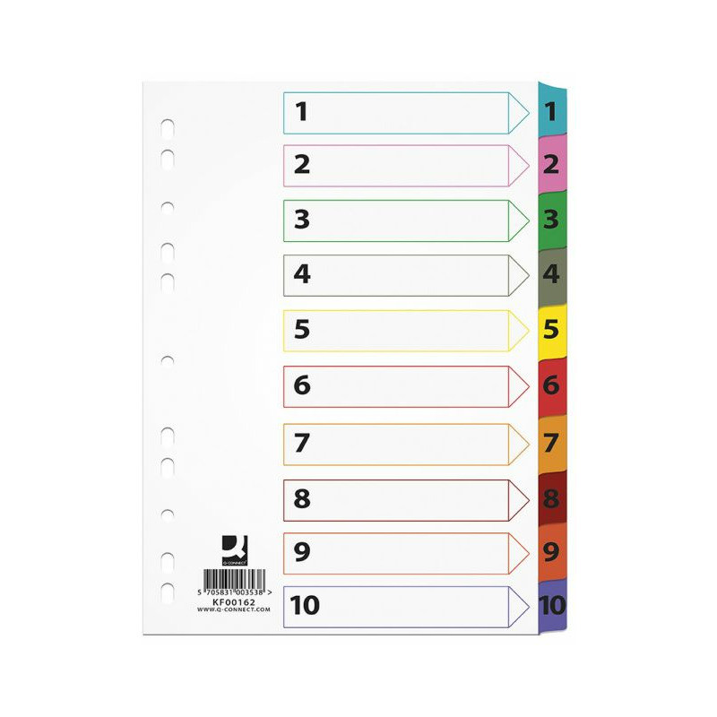 Przekładki mylar Q-Connect A4 1-10