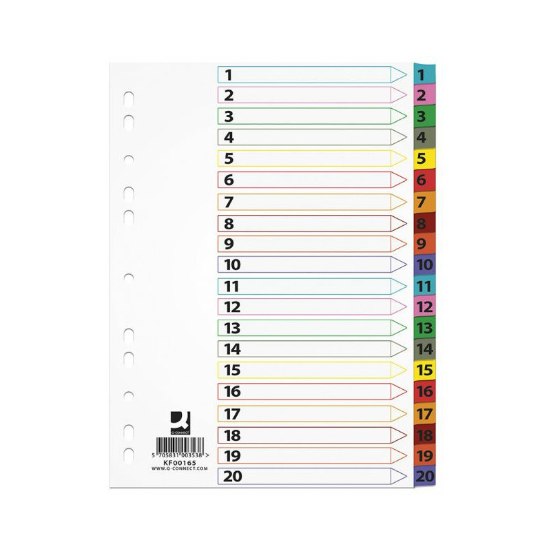 Przekładki mylar Q-Connect A4 1-20