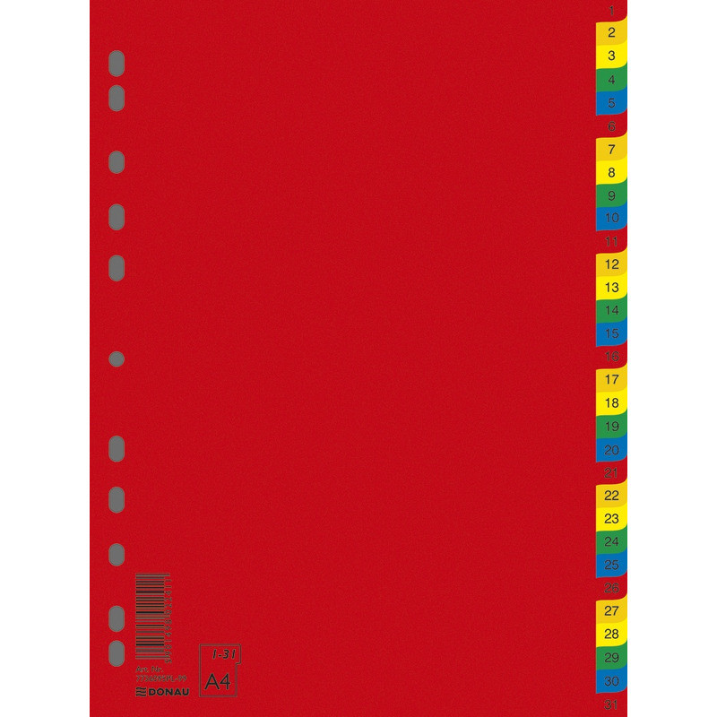Przekładki PP Donau A4 1-31