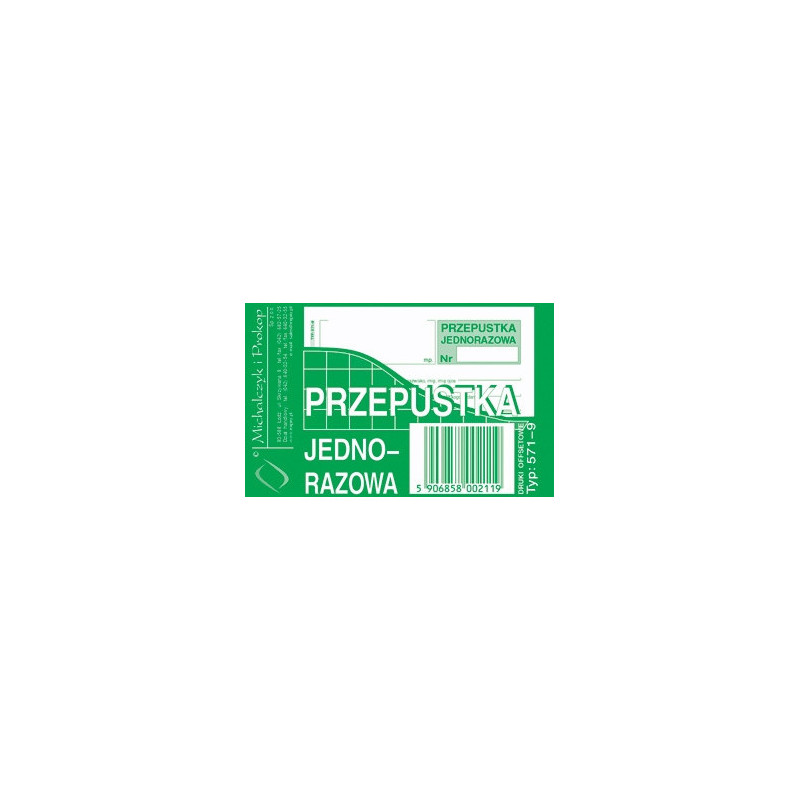 PRZEPUSTKA JEDNORAZOWA A7 (OFFSET)