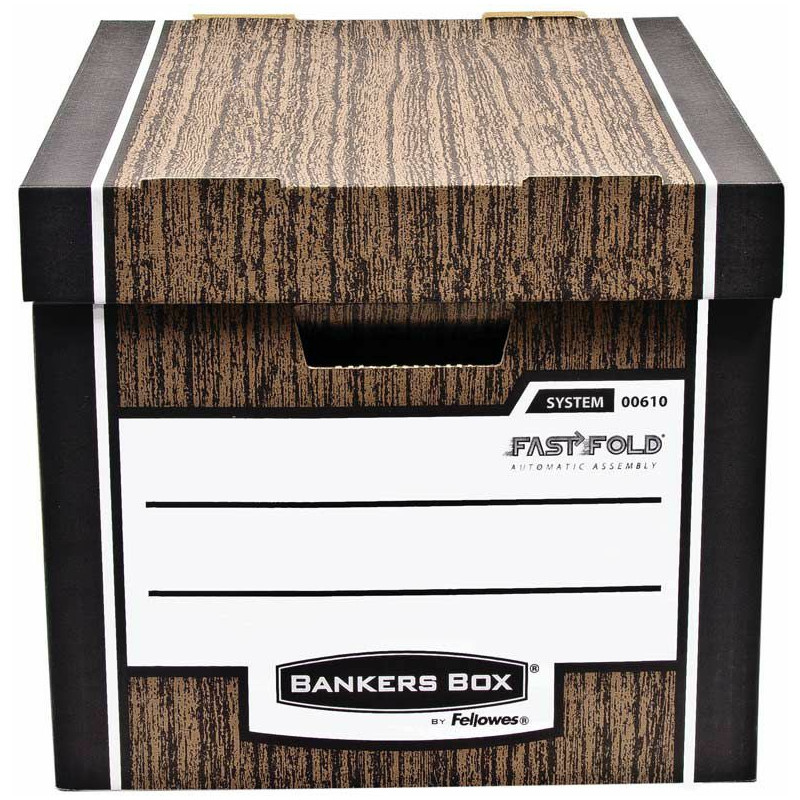 Pudło Bankers Box Woodgrain 340x295x405mm brązowe