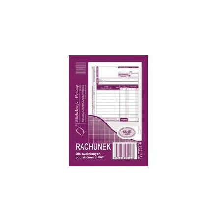 RACHUNEK DLA ZWOLNIONYCH Z VAT A6 (WIELOKOPIA)