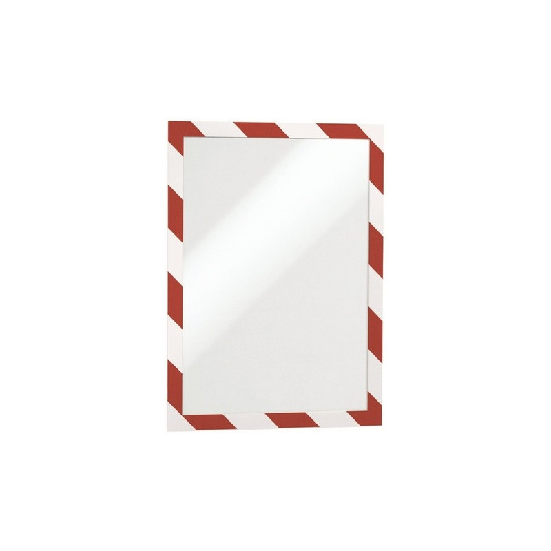 RAMKA DURABLE DURAFRAME SECURITY A4 CZERWONO-BIAŁA (2)