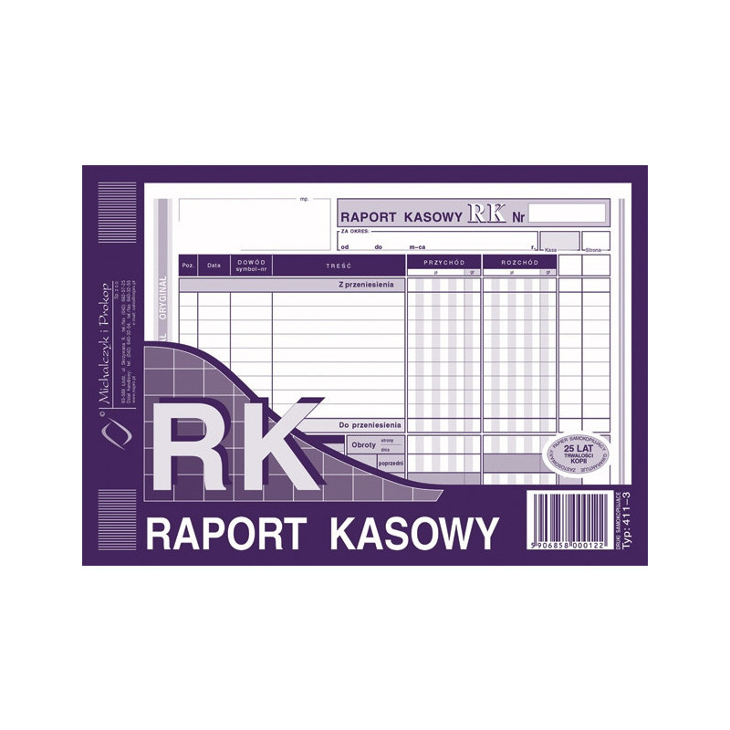 RAPORT KASOWY A5 (O+1K)