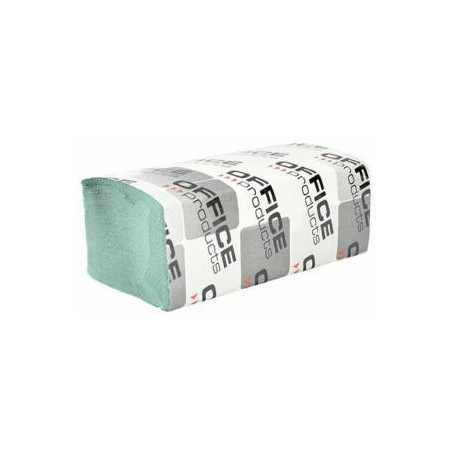 Ręczniki składane Office Products ZZ 1w makulatura zielone (20x200)