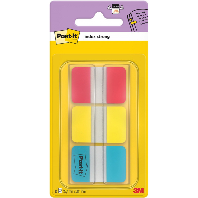 ZAKŁADKI POST-IT 25*38mm 3 KOLORY (3*22)