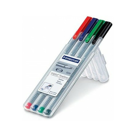 CIENKOPISY STAEDTLER TRIPLUS FINELINER 4 KOLORY