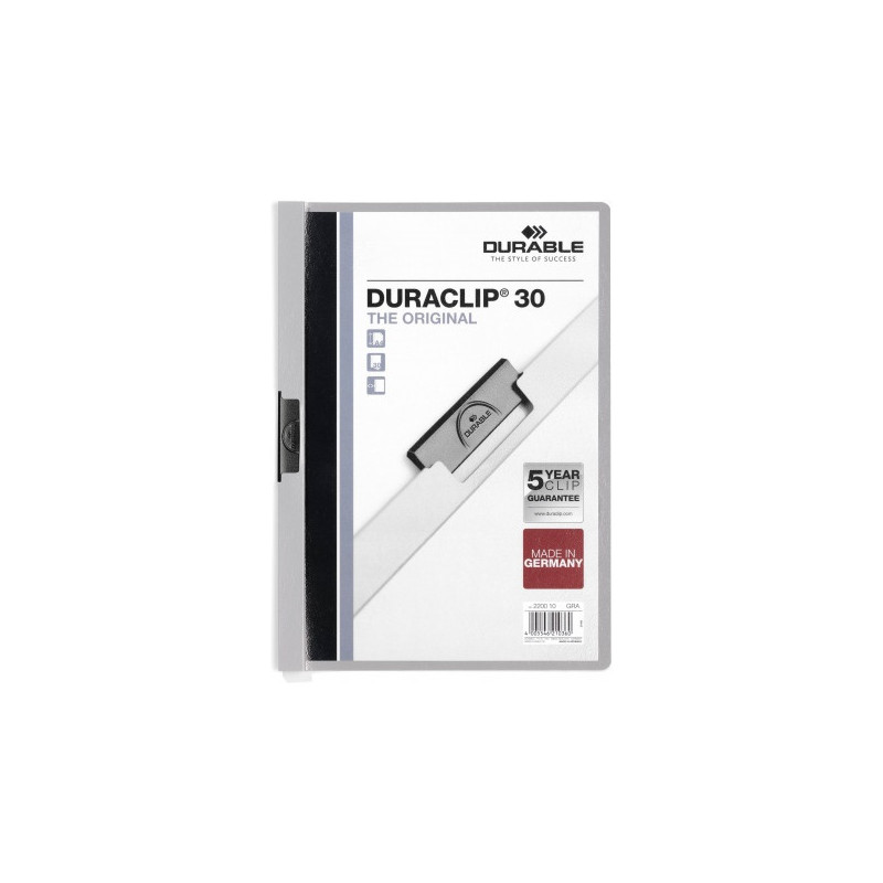 SKOROSZYT Z KLIPSEM DURABLE DURACLIP 30 SZARY