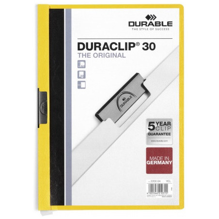 SKOROSZYT Z KLIPSEM DURABLE DURACLIP 30 ŻÓŁTY