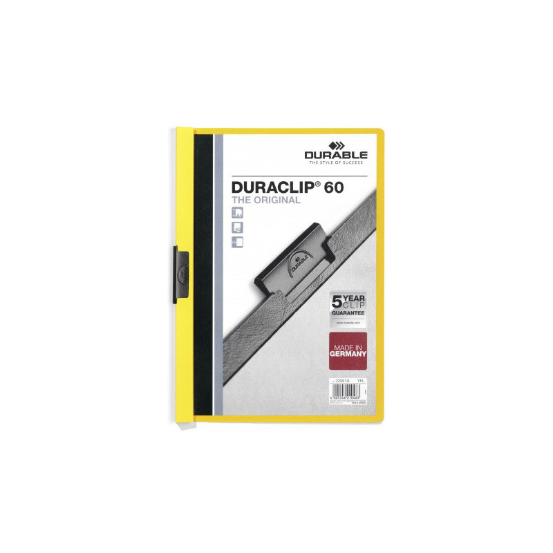 SKOROSZYT Z KLIPSEM DURABLE DURACLIP 60 ŻÓŁTY