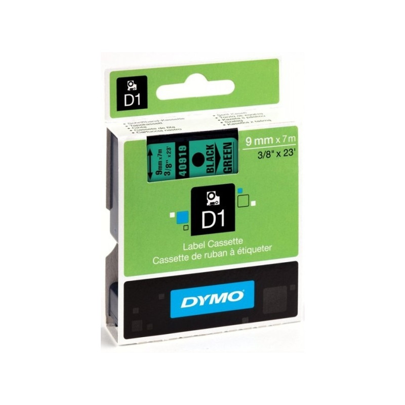 TAŚMA DYMO D1 9mm*7m ZIELONA (CZARNY TEKST)