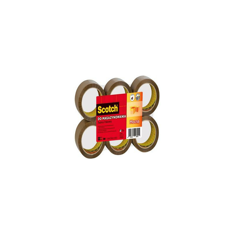 TAŚMA PAKOWA SCOTCH 50mm/66m AKRYL BRĄZOWA (6)