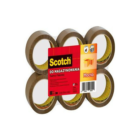 TAŚMA PAKOWA SCOTCH 50mm/66m AKRYL BRĄZOWA (6)