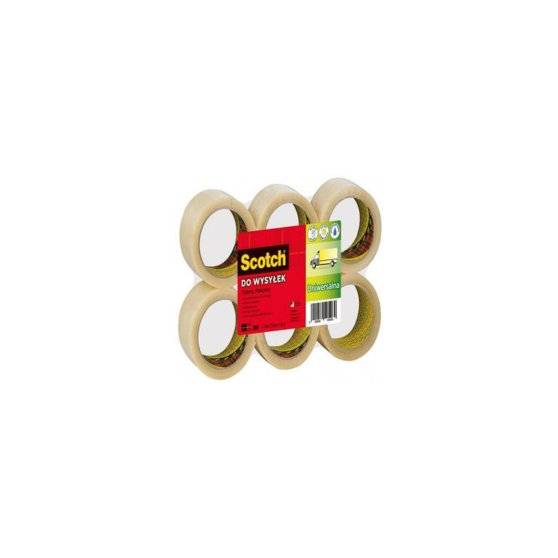TAŚMA PAKOWA SCOTCH 50mm/66m AKRYL PRZEZROCZYSTA (6)