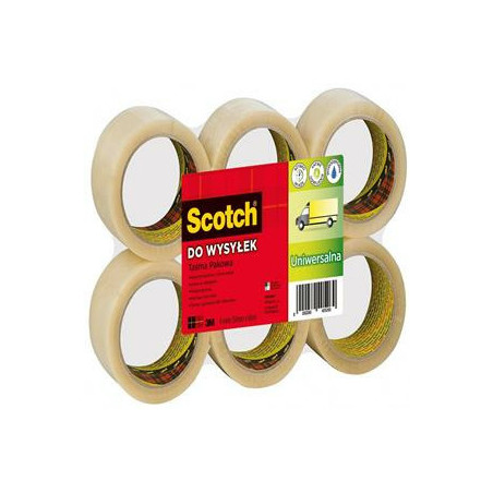 TAŚMA PAKOWA SCOTCH 50mm/66m AKRYL PRZEZROCZYSTA (6)