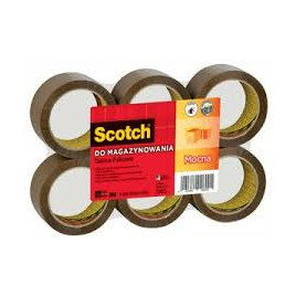 Taśma pakowa Scotch 371 50mm/66m Hot-melt brązowa (6)