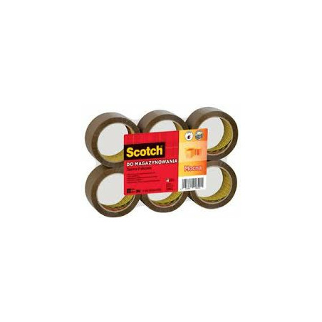 Taśma pakowa Scotch 371 50mm/66m Hot-melt brązowa (6)