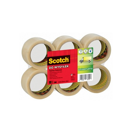 Taśma pakowa Scotch 371 50mm/66m Hot-melt przezroczysta (6)