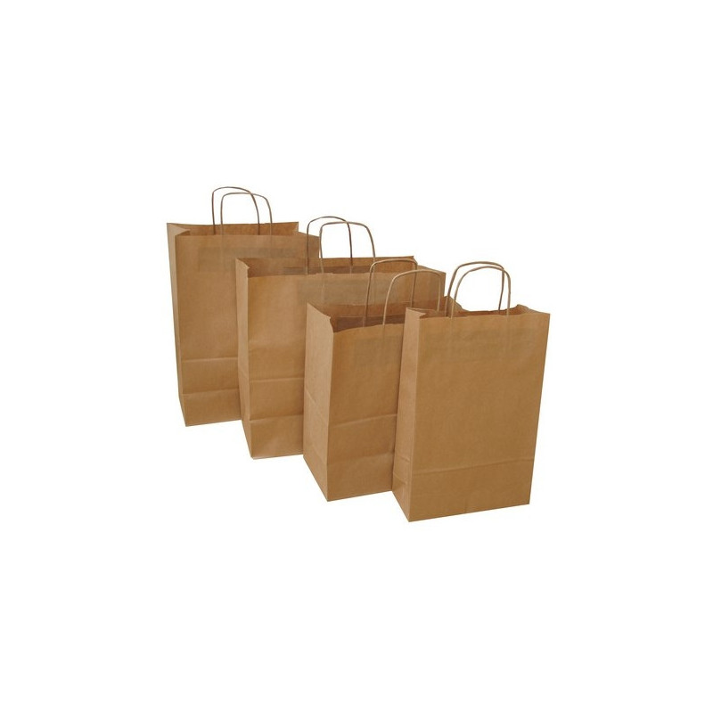 TORBA PAPIEROWA 24x10x32cm BRĄZOWA