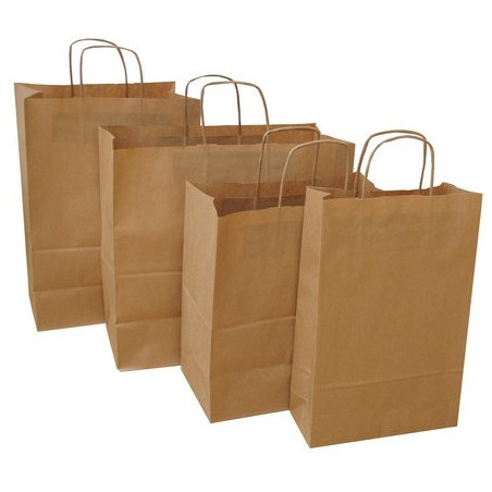 TORBA PAPIEROWA 24x10x32cm BRĄZOWA