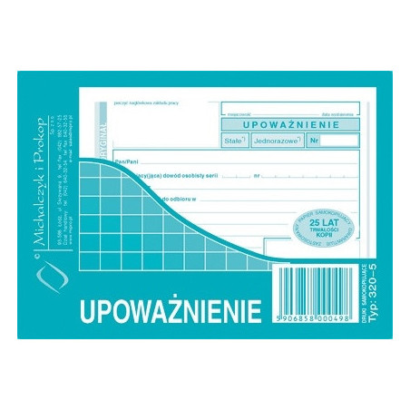 UPOWAŻNIENIE A6 (O+1K)