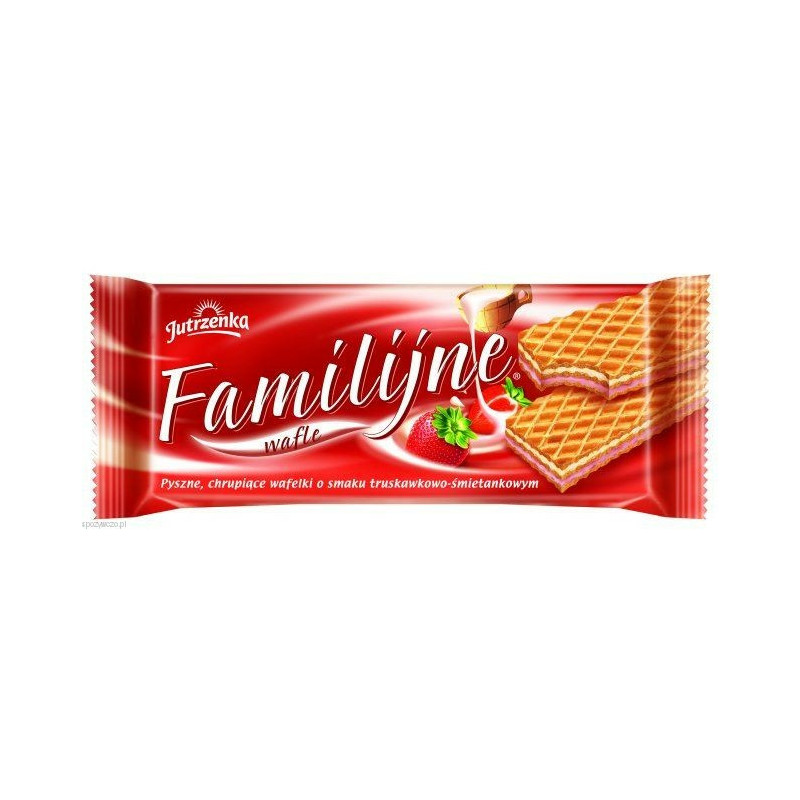 WAFLE JUTRZENKA FAMILIJNE 180g TRUSKAWKOWE