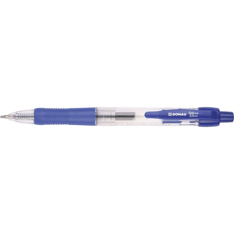 Długopis żelowy Donau Gelclick 0.5mm niebieski