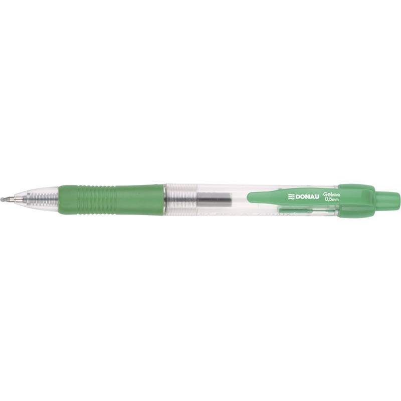 Długopis żelowy Donau Gelclick 0.5mm zielony