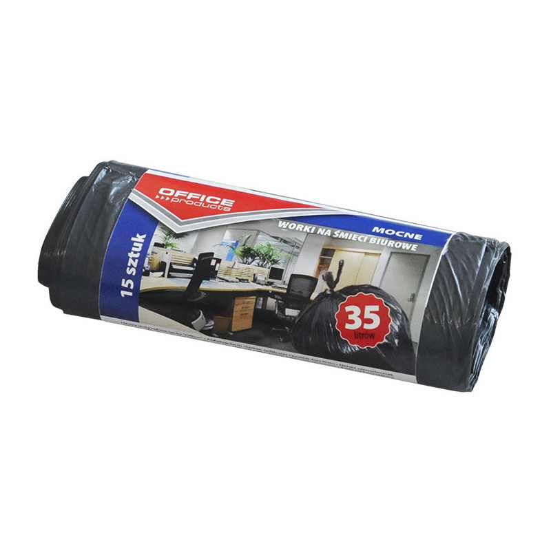 Worki na śmieci Office Products 35L LDPE czarne (15)