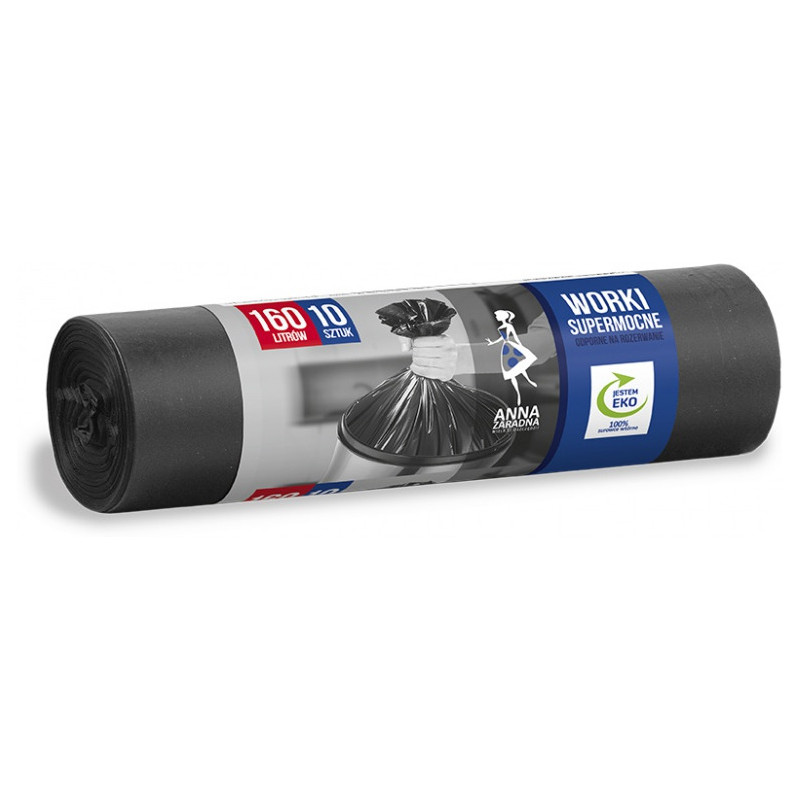 WORKI NA ŚMIECI 160L LDPE CZARNE (10)