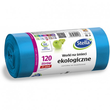 WORKI NA ŚMIECI 120L LDPE NIEBIESKIE (25)