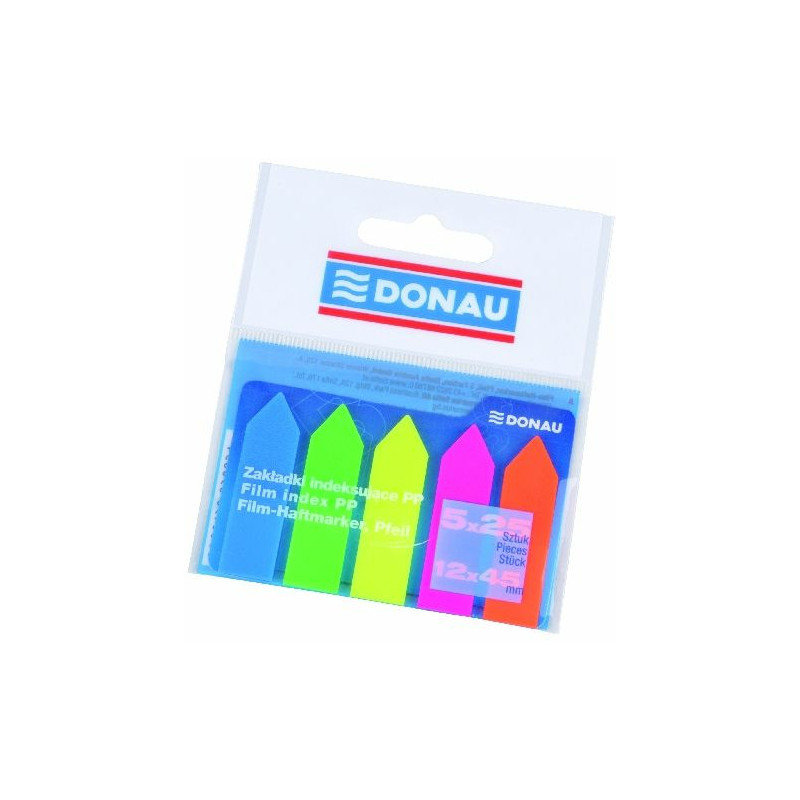 Zakładki Donau 12x45mm 5 kolorów (5x25)