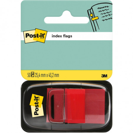 ZAKŁADKI POST-IT 25*43mm CZERWONE (50)