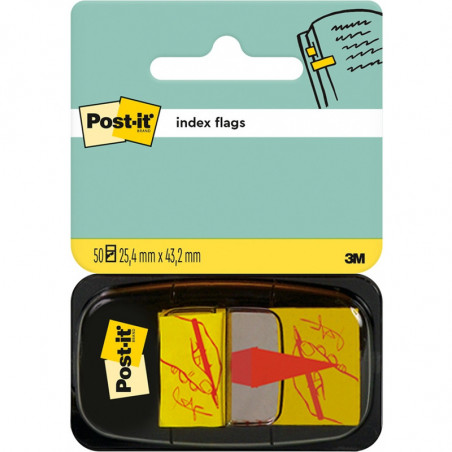 ZAKŁADKI POST-IT 25x43mm "RĘKA+OŁÓWEK" (50)