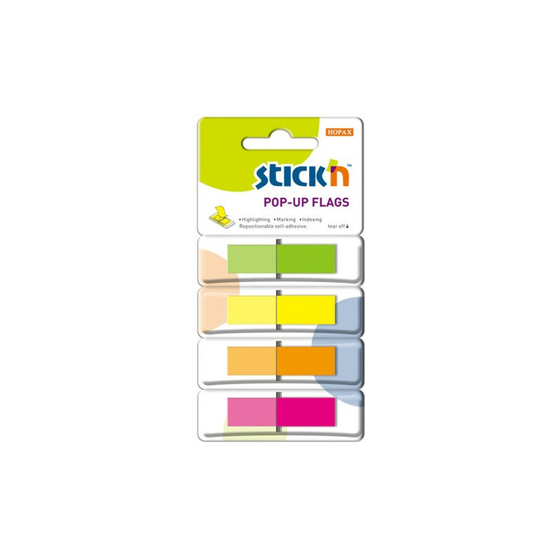 ZAKŁADKI STICK'N 12*45mm 4 KOLORY (4*40)