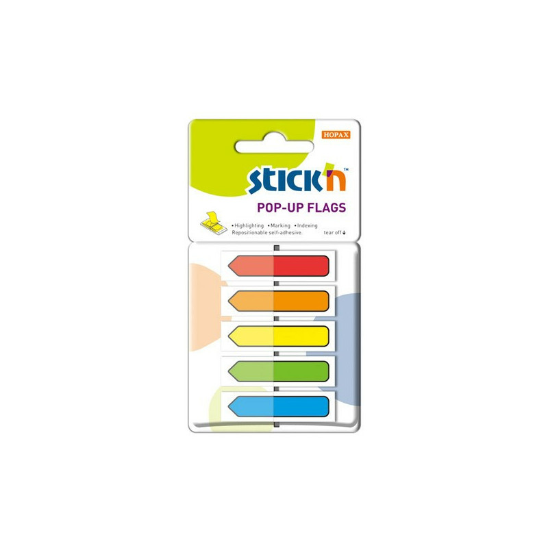 ZAKŁADKI STICK'N 12*45mm STRZAŁKI 5 KOLORÓW (5*30)