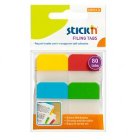ZAKŁADKI STICK'N 25*38mm 4 KOLORY (4*20)