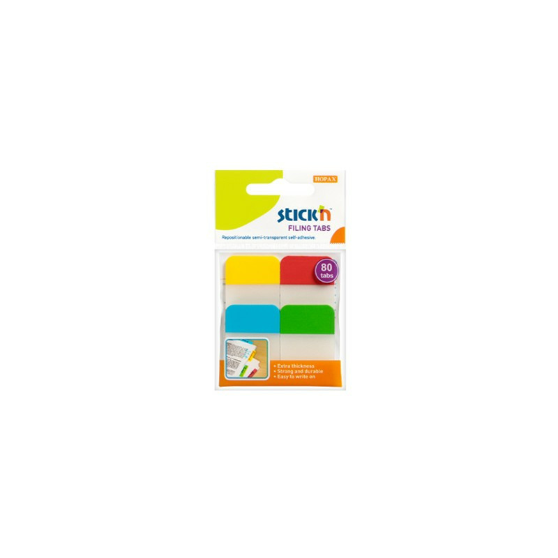 ZAKŁADKI STICK'N 25*38mm 4 KOLORY (4*20)