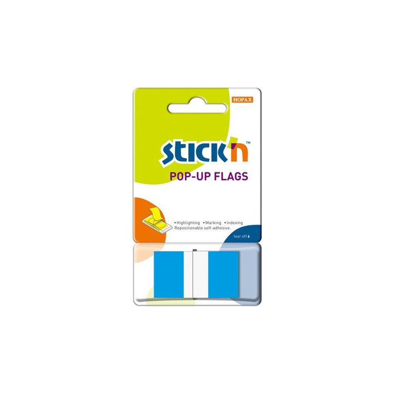 ZAKŁADKI STICK'N 25*45mm NIEBIESKIE (50)