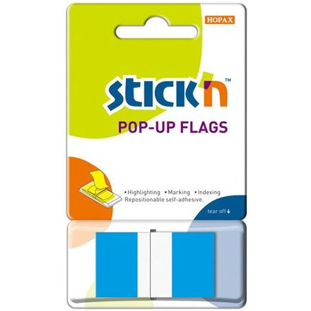 ZAKŁADKI STICK'N 25*45mm NIEBIESKIE (50)