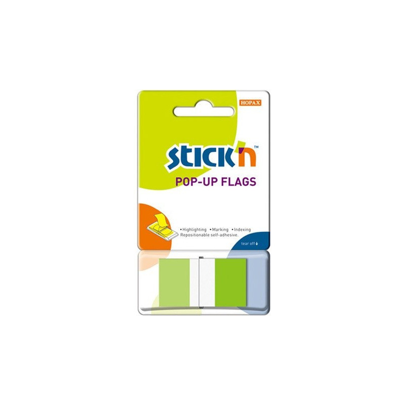 ZAKŁADKI STICK'N 25*45mm ZIELONE (50)