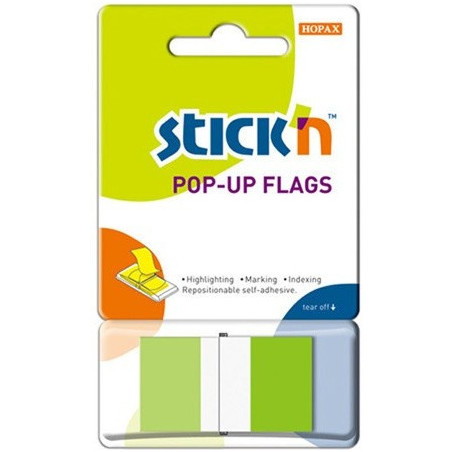 ZAKŁADKI STICK'N 25*45mm ZIELONE (50)