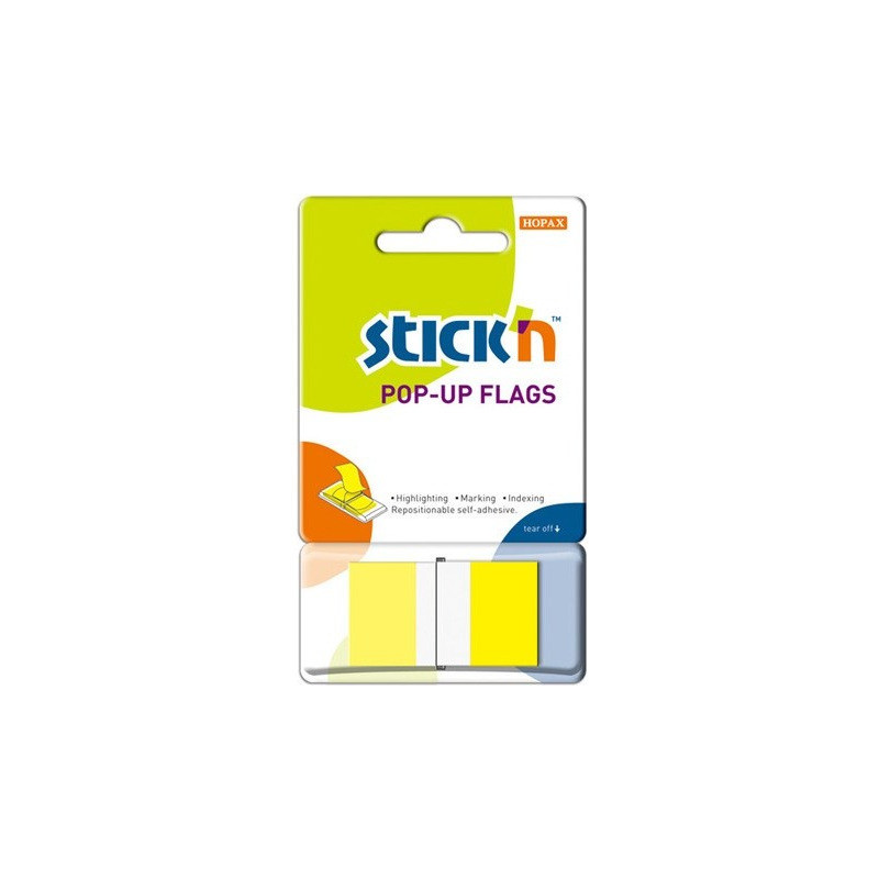 ZAKŁADKI STICK'N 25*45mm ŻÓŁTE (50)