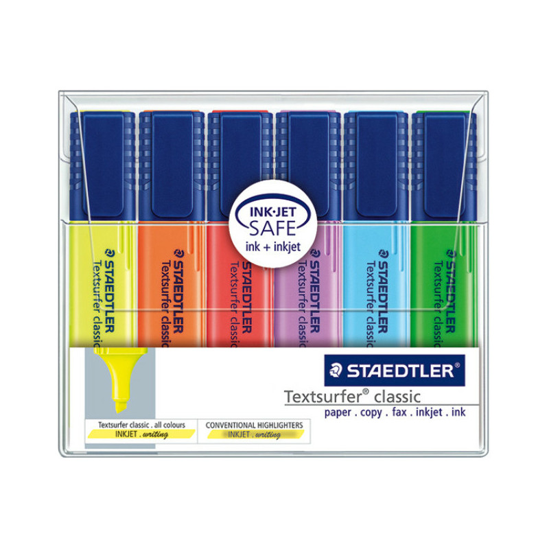 ZAKREŚLACZE STAEDTLER TEXTSURFER 6 KOLORÓW