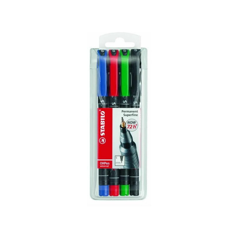 FOLIOPIS STABILO OHPEN UNIVERSAL 0,4mm 4 KOLORY